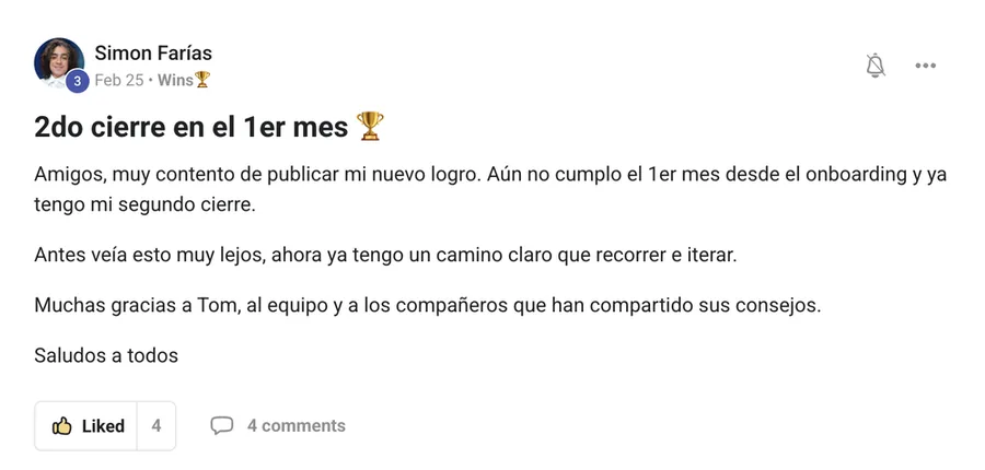Segundo caso de éxito Simón Farías